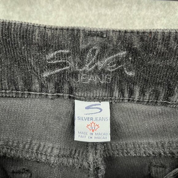 Silver Jeans Womens Corduroy Bootcut Pants Size 31 Black Classic Neutral - Picture 6 of 13